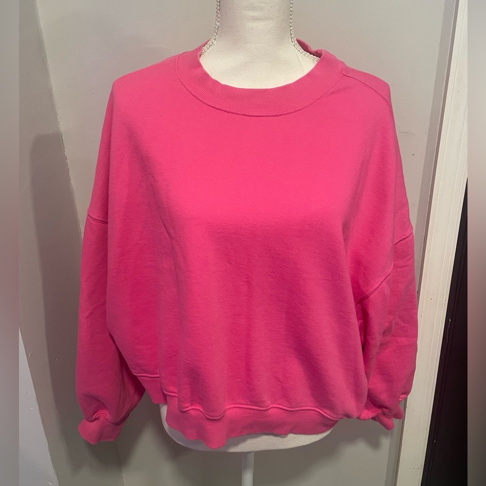 Oversized Crop Old Navy Plus Size Cotton Crewneck Pullover Drop Shoulders (2X)